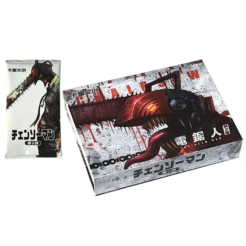 Japanese Anime Chainsaw Man Table Playing Cards Booster Box Denji Pochita Makima Rare Limited Collectible Cards Kids Gifts Toys