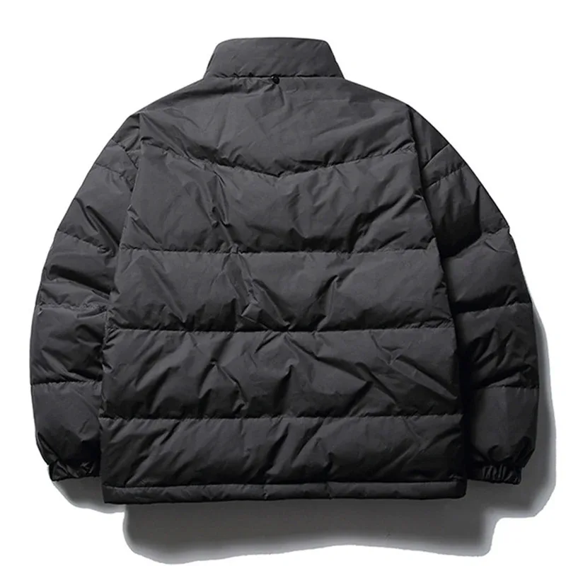 90% الأبيض بطة أسفل السترات الرجال الشتاء رشاقته الدافئة البخاخ الستر عارضة فضفاض مبطن سترات معاطف #5