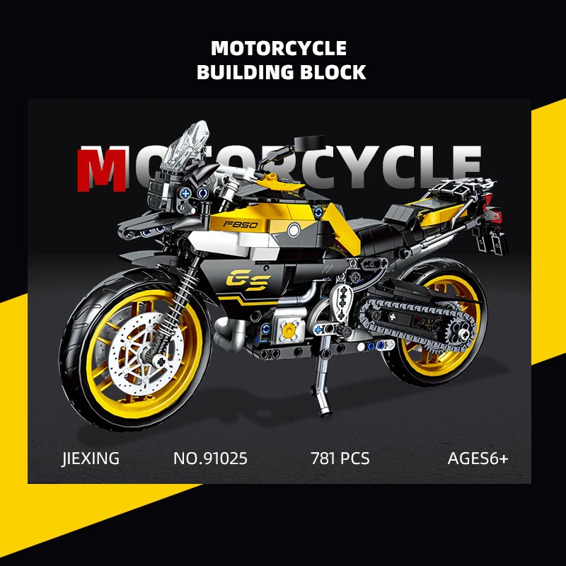 Technical Simulation F-850GS Adventures Germany Motorcycle Building Block Motor Model Brick Toys Collection For Boys Gifts