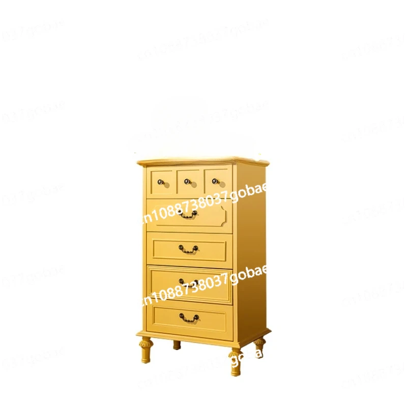 ZK simple solid wood chest of drawers household nine-bucket cabinet bedroom floor storage cabinet home accessories