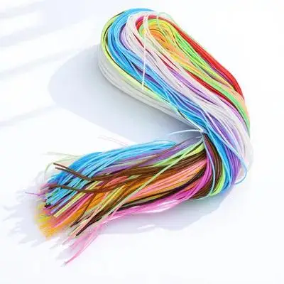 

200 Pcs Pvc Braided Rope Beading Lanyard Craft Keys Knitting Cord Weaving to Weave
