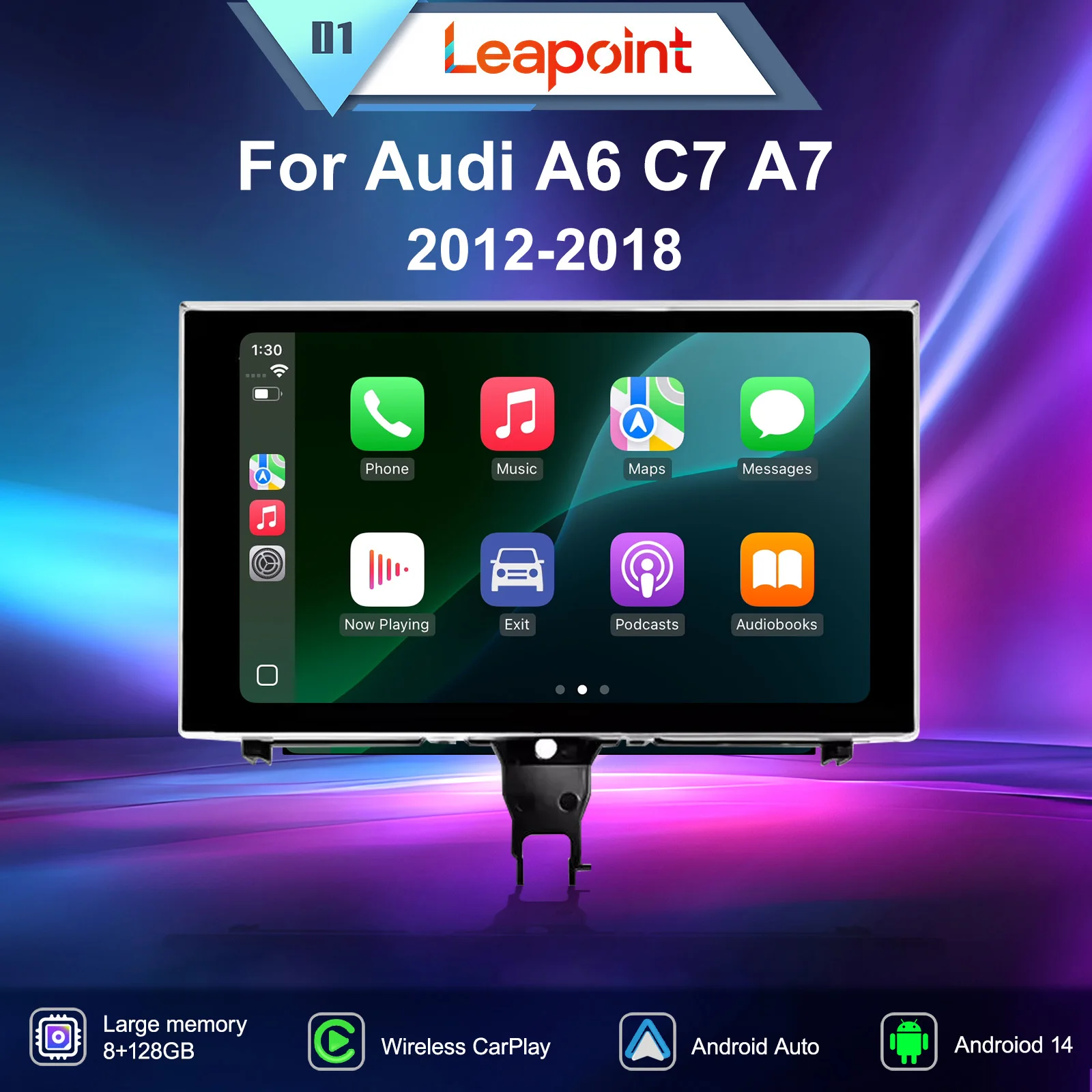 

Leapoint 2Din Android 14 Car Radio For Audi A6 C7 A7 2012-2018 Multimedia Player 4G GPS WIFI Carplay QLED Headunit Audio Stereo