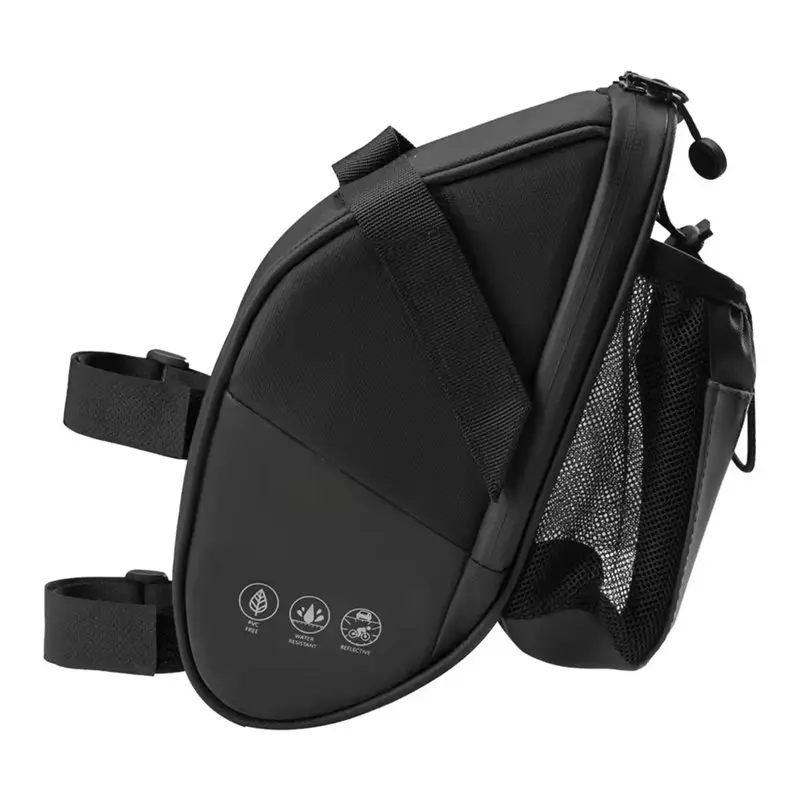 

A99I-Waterproof Reflective 2L Bike Seat Bag With Water Bottle Holder Bicycle Saddle Bag Storage For Mtb Cycling Tail