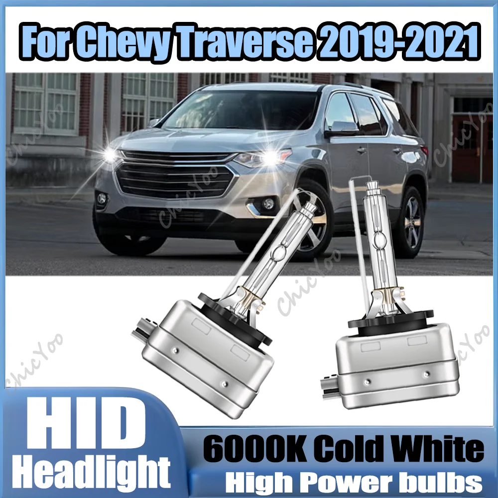 

2X Canbus No error HID Xenon Headlight 20000LM High Power Xenon Lights 6000K White Auto Lamps For Chevy Traverse 2019 2020 2021