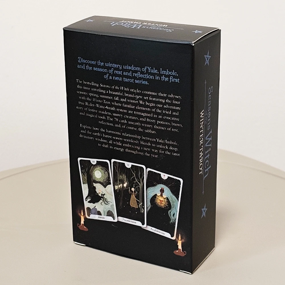 

Seasons of The Witch: Winter Tarot Deck 12*7cm, A Journey Through Yule and Imbolc 78 Cards Printed on Double-embossed Cardstock