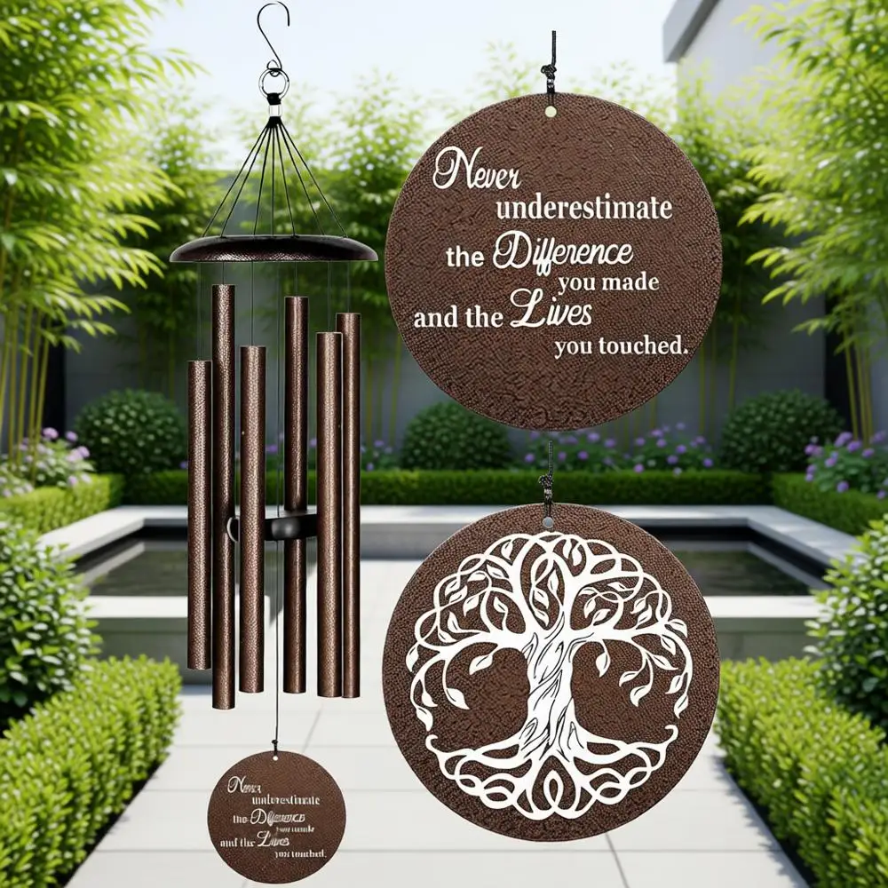

Copper Retirement Wind Chime - A Tree of Life Tribute for Departing Colleagues, Teachers, and Caregivers