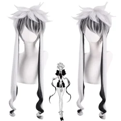 Ghost Quartz Cosplay Wig Land of The Lustrous Silver Black Mixed Synthetic Hair Heat Resistant Halloween Role Play