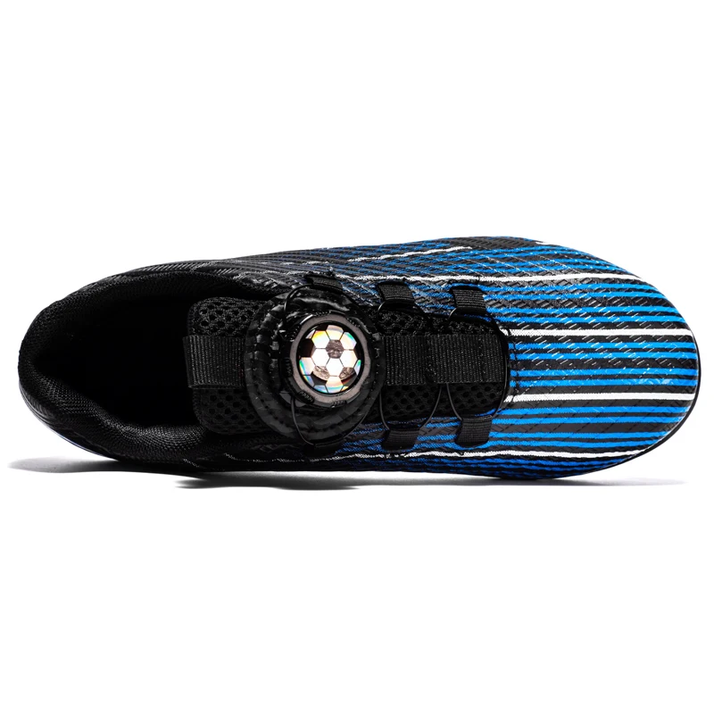 أحذية كرة القدم للأطفال، أحذية رياضية جديدة خفيفة الوزن بإبزيم دوار للأولاد والبنات في الهواء الطلق، أحذية تدريب مقاومة للماء ومضادة للانزلاق