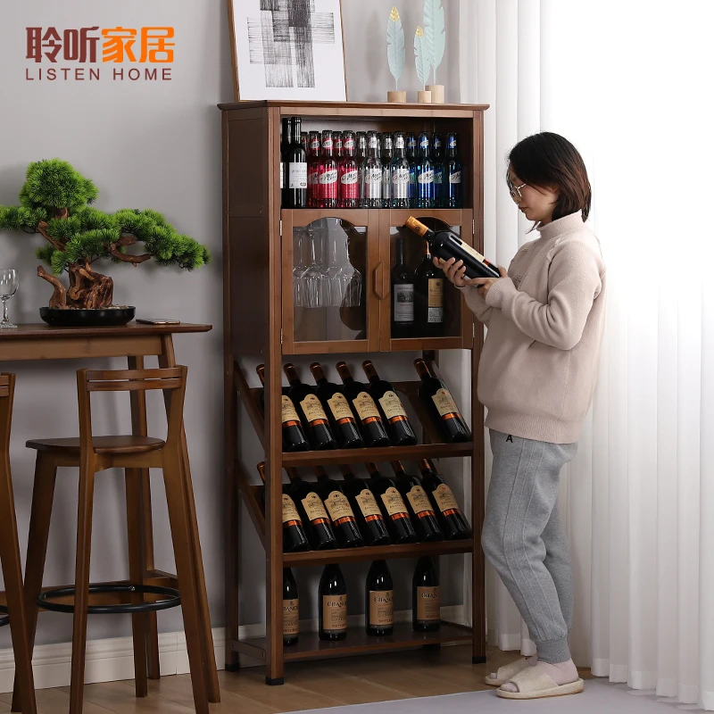 Wine Cabinet Display Cabinet Supermarket Tobacco and Wine Container Showcase Shelf Tea Cabinet