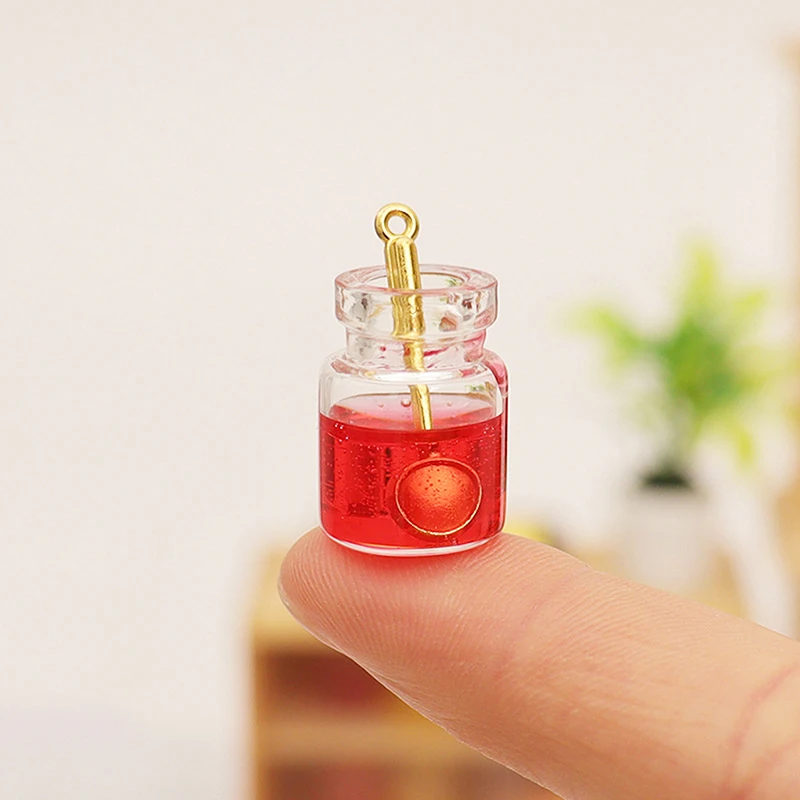 5 Stuks 1/12 Poppenhuis Simulatie Mini Glazen Pot Jam Model Poppenhuis Keuken Decoratie Poppenhuis Micro Scène Foto Props