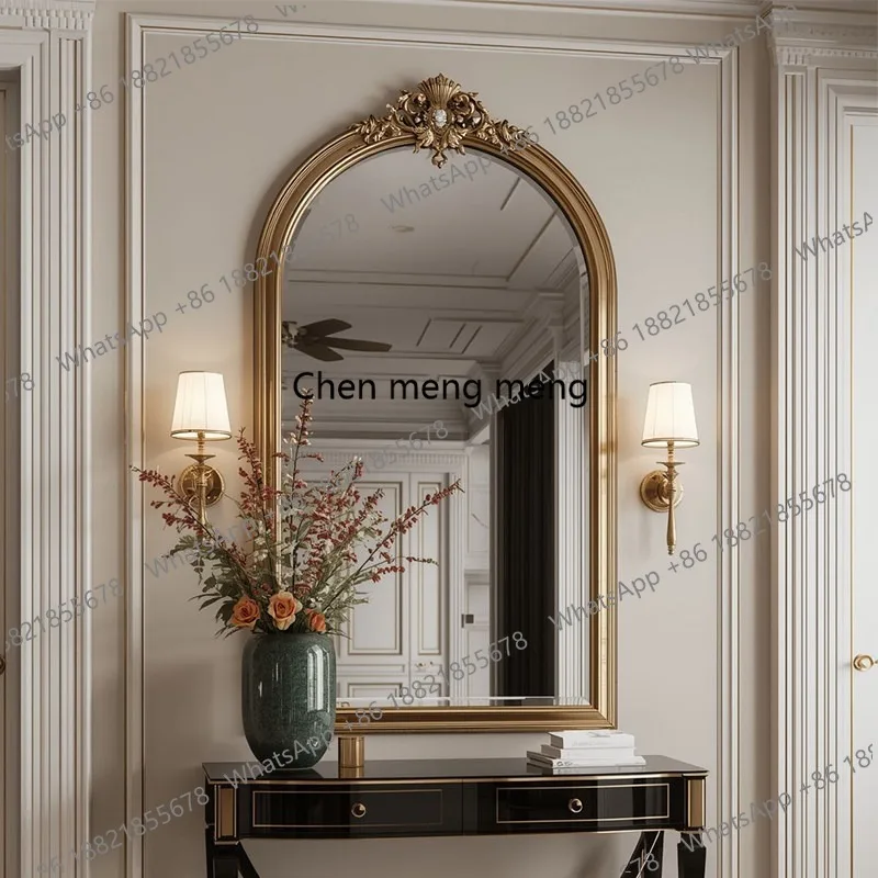 

Customized French Luxury Premium Wall Decorative Mirror Wall Hanging Bathroom Mirror Dressing Mirror