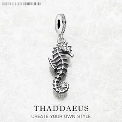 Maritime Seahorse Pendant Charm Handmade New Fine Jewelry Real 925 Sterling Silver Oceans Gift For Women Men