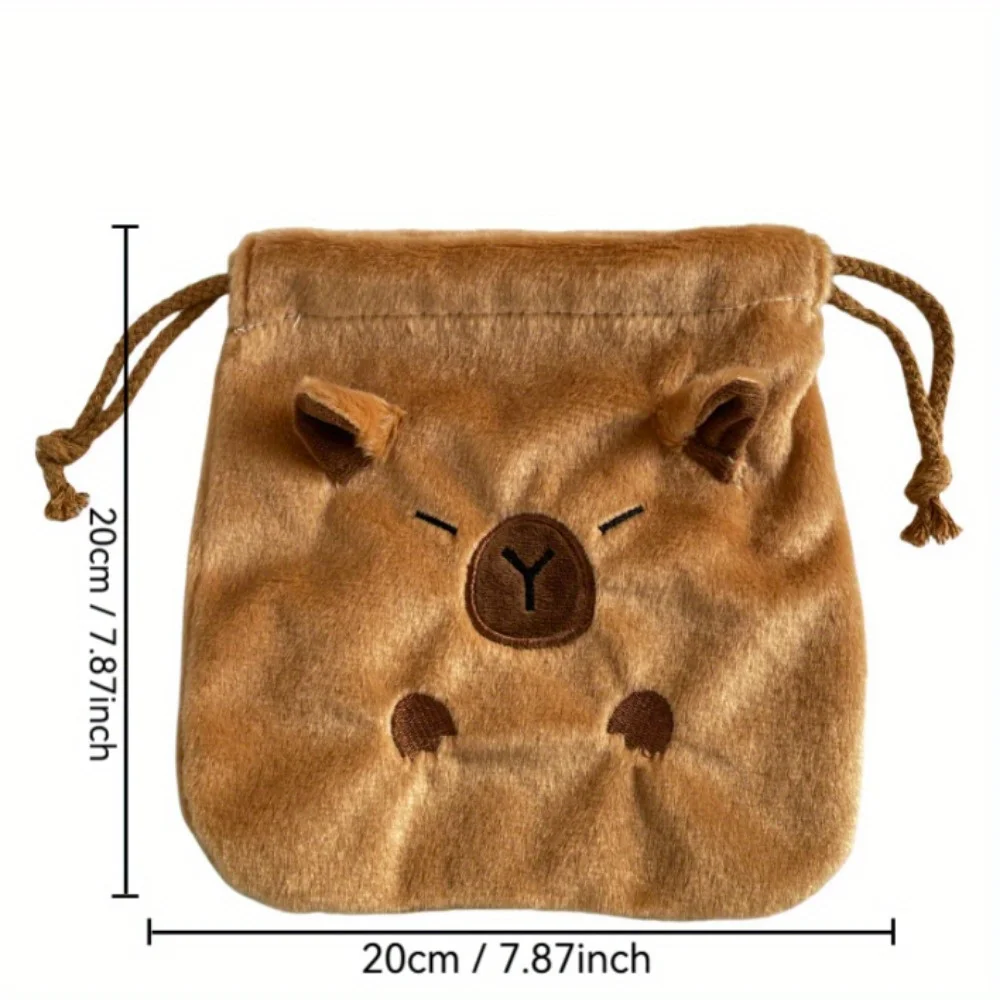 Kapi Bara Water Dolphin Plüsch-Beutel mit Kordelzug, großes Fassungsvermögen, geräumiger gemischter Schreibwaren- und Geschenk-Organizer mit niedlichen Mustern