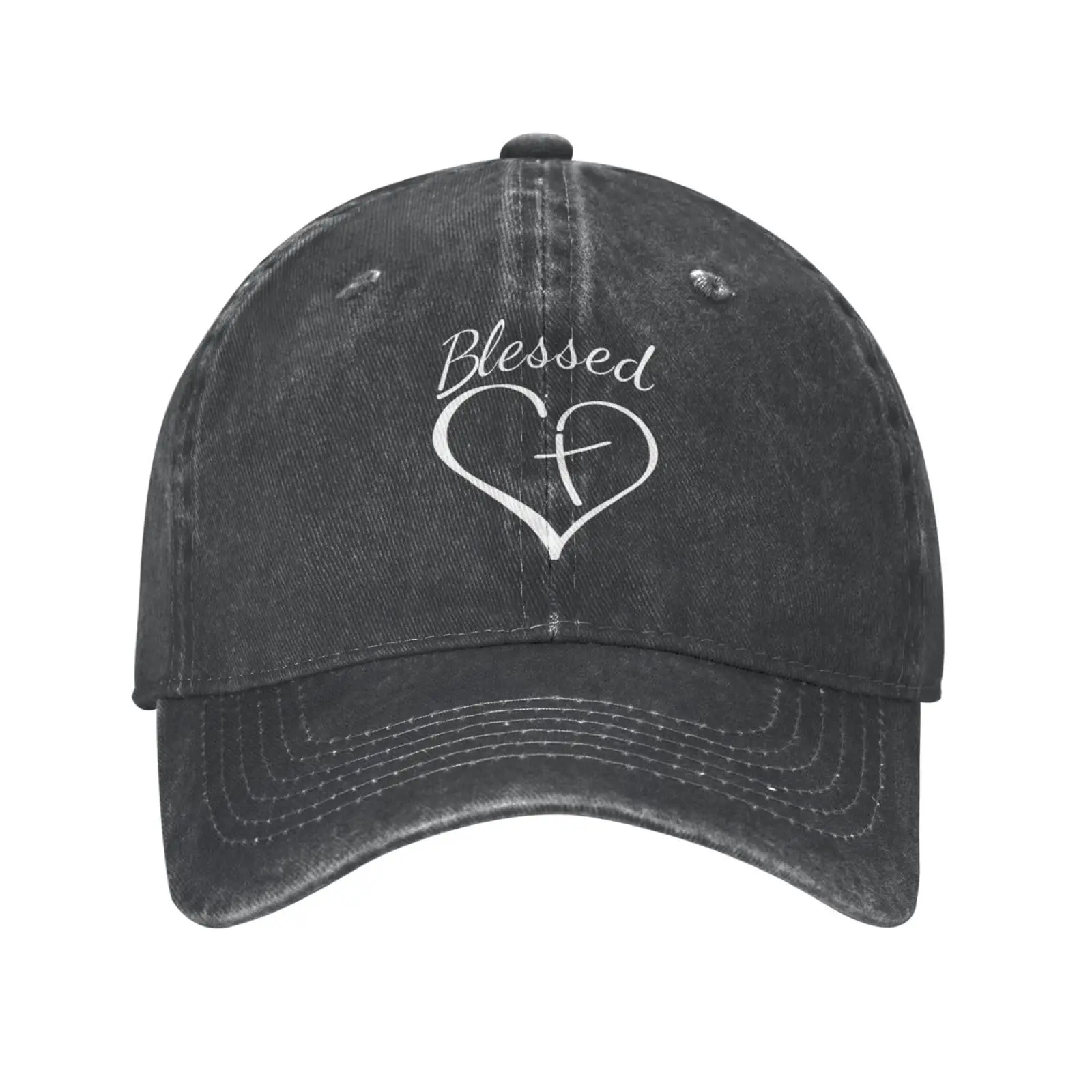 Blessed Heart with Cross Baseball Cap Golf Dad Hat Adjustable Unconstructed for Men Women