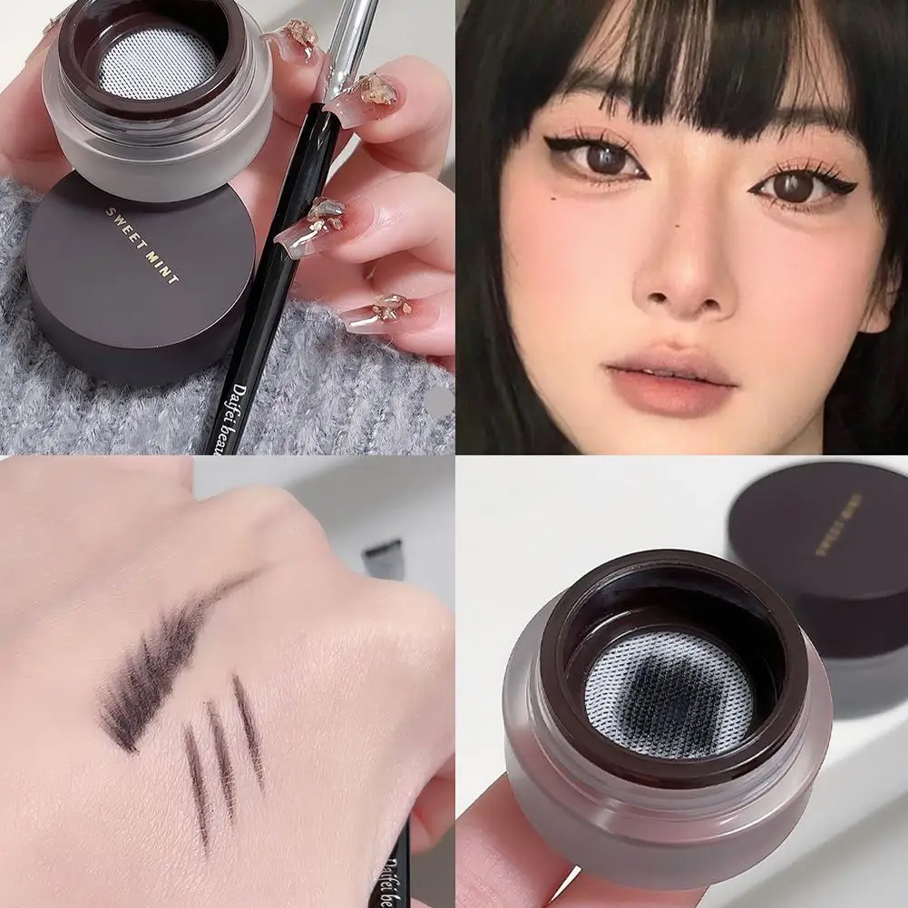 Eyeliner nero impermeabile ad asciugatura rapida senza sbavature sviluppo A lunga durata Eyeliner colore trucco principiante strumento per sopracciglia Gel A L6Z1