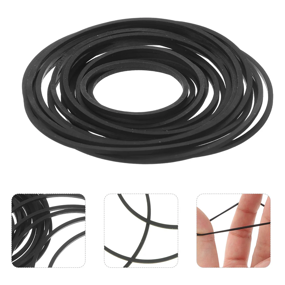

60Pcs Rubber Cassette Belts 1Mm for Tape Recorder Replacement Drive Belt Square Flat Type for Cassette Deck Portable Player Long