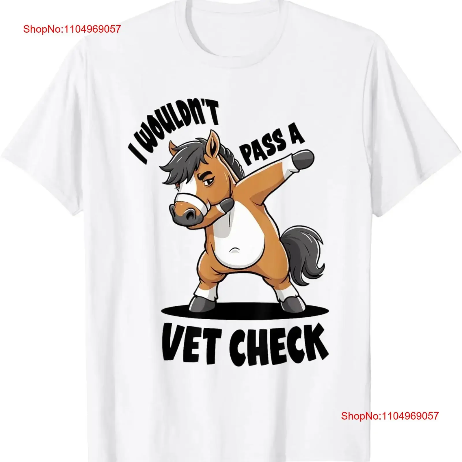 No pasar un veterinario comprobar ecuestre Dabbing amante de los caballos camiseta vintage lavada ligeramente versátil transpirable elegante suave