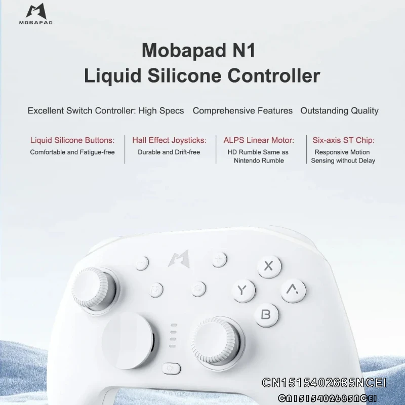 Zuno MOBAPAD N1S/N1 HD Bluetooth Gamepad controlador de juego inalámbrico con Joystick de efecto Hall para Nintendo Switch OLED PC IOS