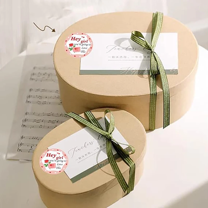 Pink Hey Girls Envelopes Adesivos, Obrigado Etiquetas Comerciais, Natal Artesanal, 1.5 polegadas, 500 pcs