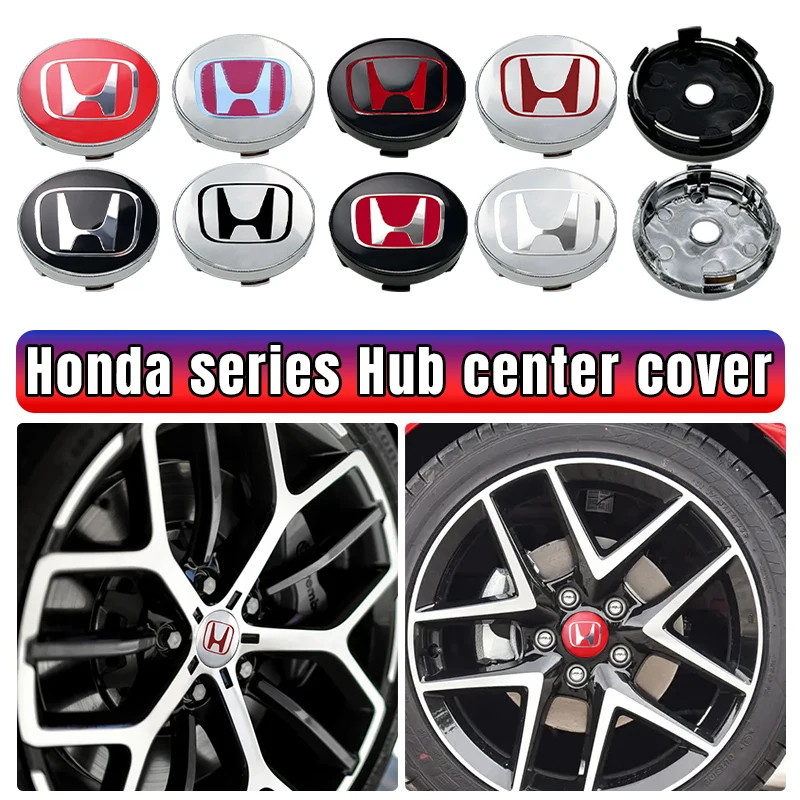 60MM Car Wheel Center Hubcaps Sticker Decals for Honda Fit Jazz City Civic Inspire Accord HRV CRV Odyssey Jade Pilot Accessories