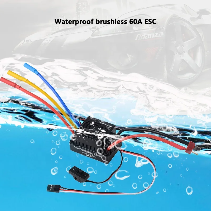 3650 3100KV 3900KV 2300KV 4300KV 5200KV Waterproof Brushless Motor 60A ESC For 1/8 1:8 1/10 1:10 RC Car Truck