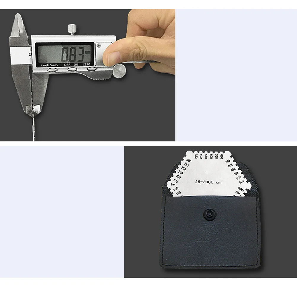 

Hexagonal Wet Film Comb Gauge Stainless Steel Precision Measuring 25-3000um Thickness Tester Tool Wet Film Comb Gauge