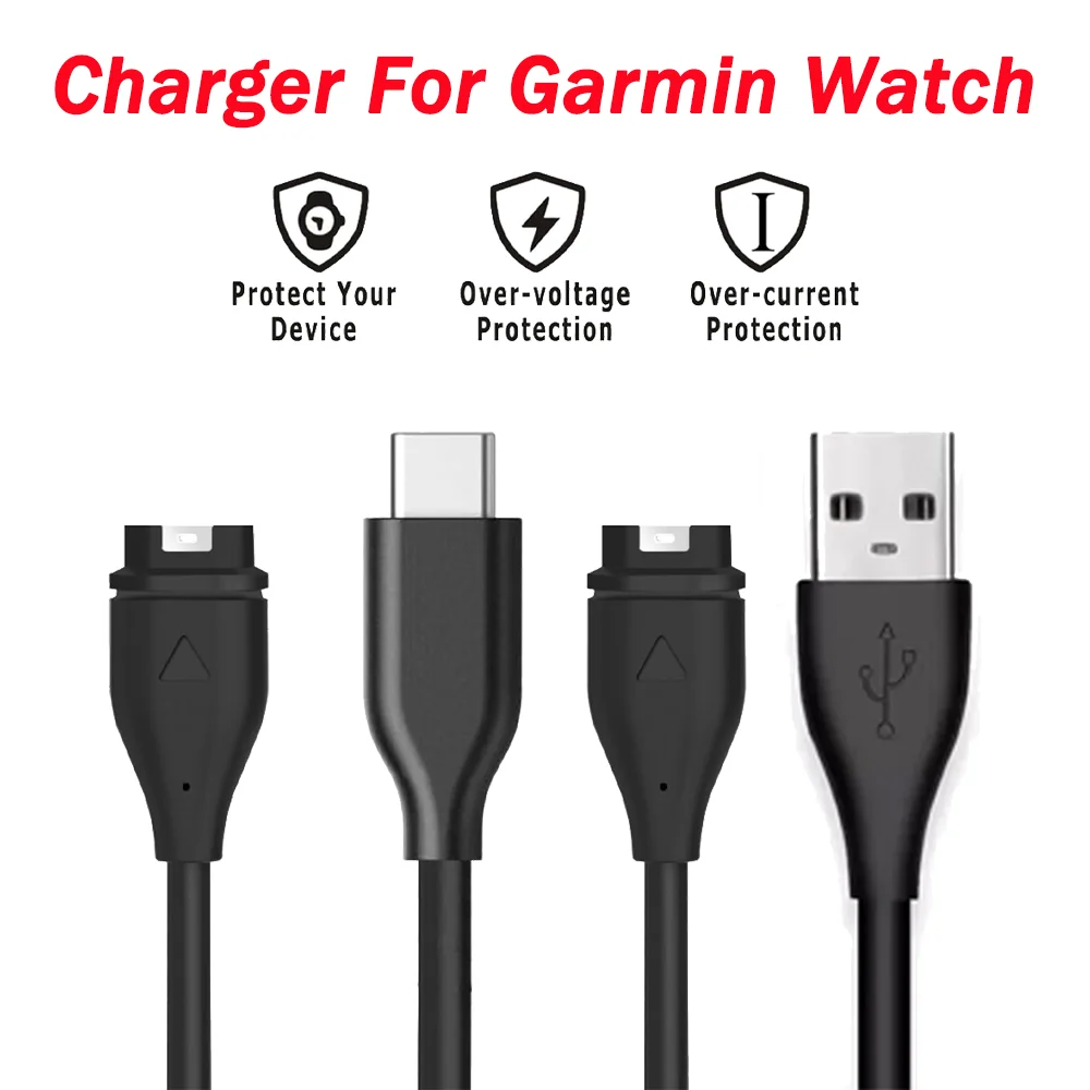 Charger For Garmin Watch Charging Cable for Garmin Fenix 7 7S 7X 6 6S 6X 5 5S,Forerunner 245 945,Instinct 2 2S,Vivoactive 4 4S 3