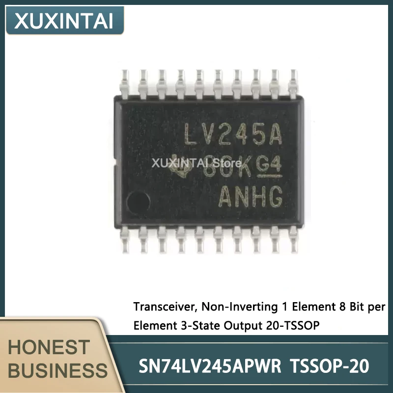 20Pcs/Lot  New Original SN74LV245APWR SN74LV245  Transceiver, Non-Inverting 1 Element 8 Bit per Element 3-State Output 20-TSSOP