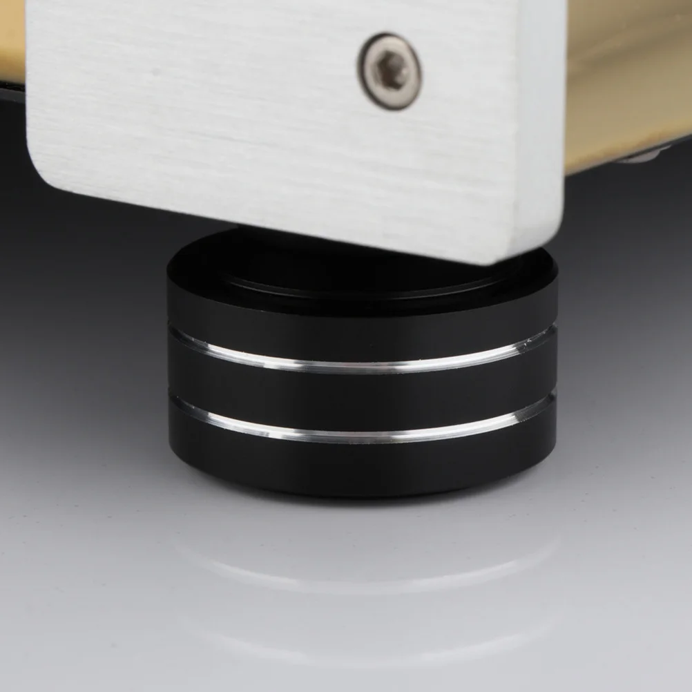 

4 pcs Speaker Feet Pads Aluminum Alloy Rubber Isolation Feet For Amplifier Non-Slip Anti-Vibration Sound Quality Furniture Legs