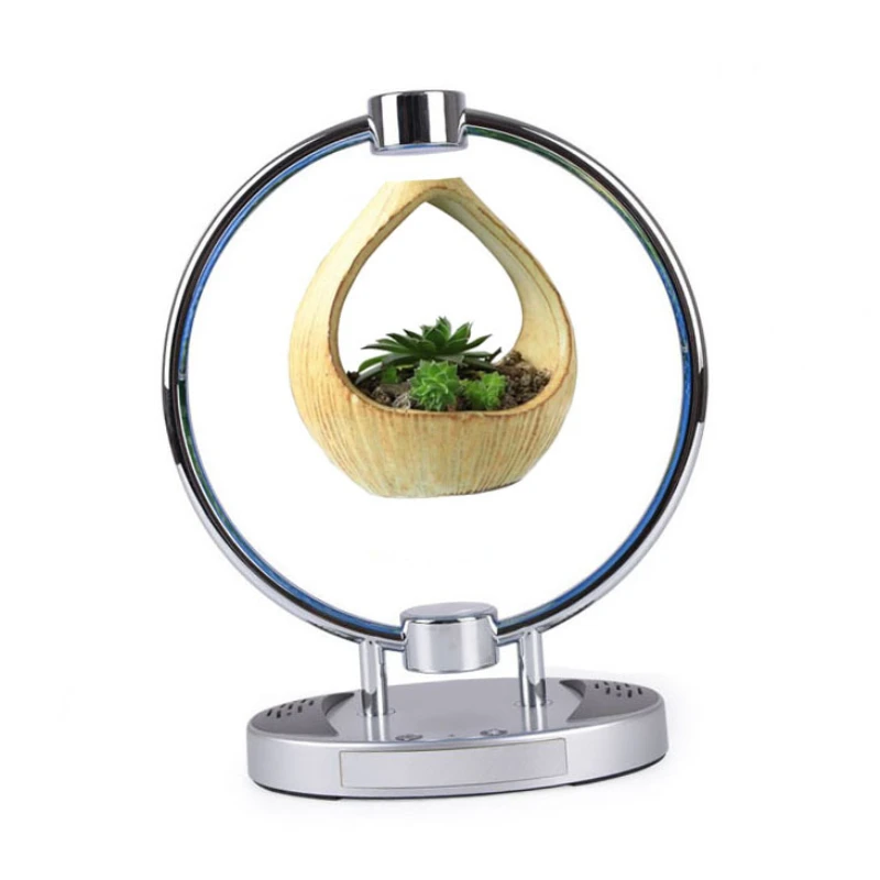 360 degree hanging plant home decoration air levitating flower pot bonsai magnetic levitation flowerpot