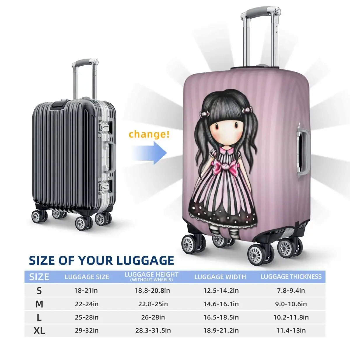 Gorjuss ginnastica Design bagagli parapolvere protettivo elastico impermeabile da 18-32 pollici copertura della valigia da viaggio