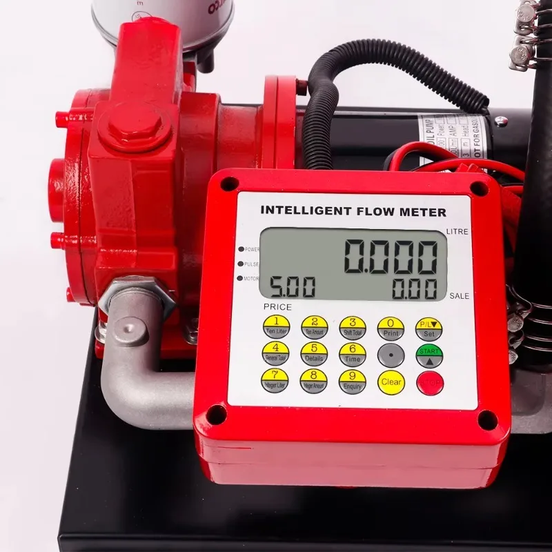 

40-80L/min High-flow Gas/Kero Filling Assembly Hose Reel Mobile Oil Pump Set With High-precision Flowmeter
