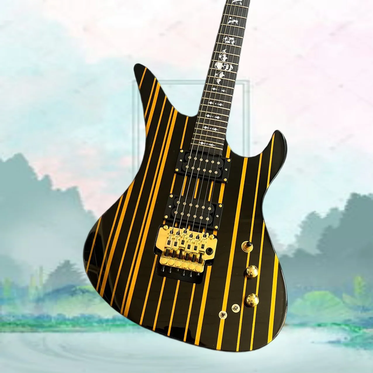 Guitare classique de forme spéciale, nouvelle collection 2026, équipée d'un pont vibrato et d'un micro classique