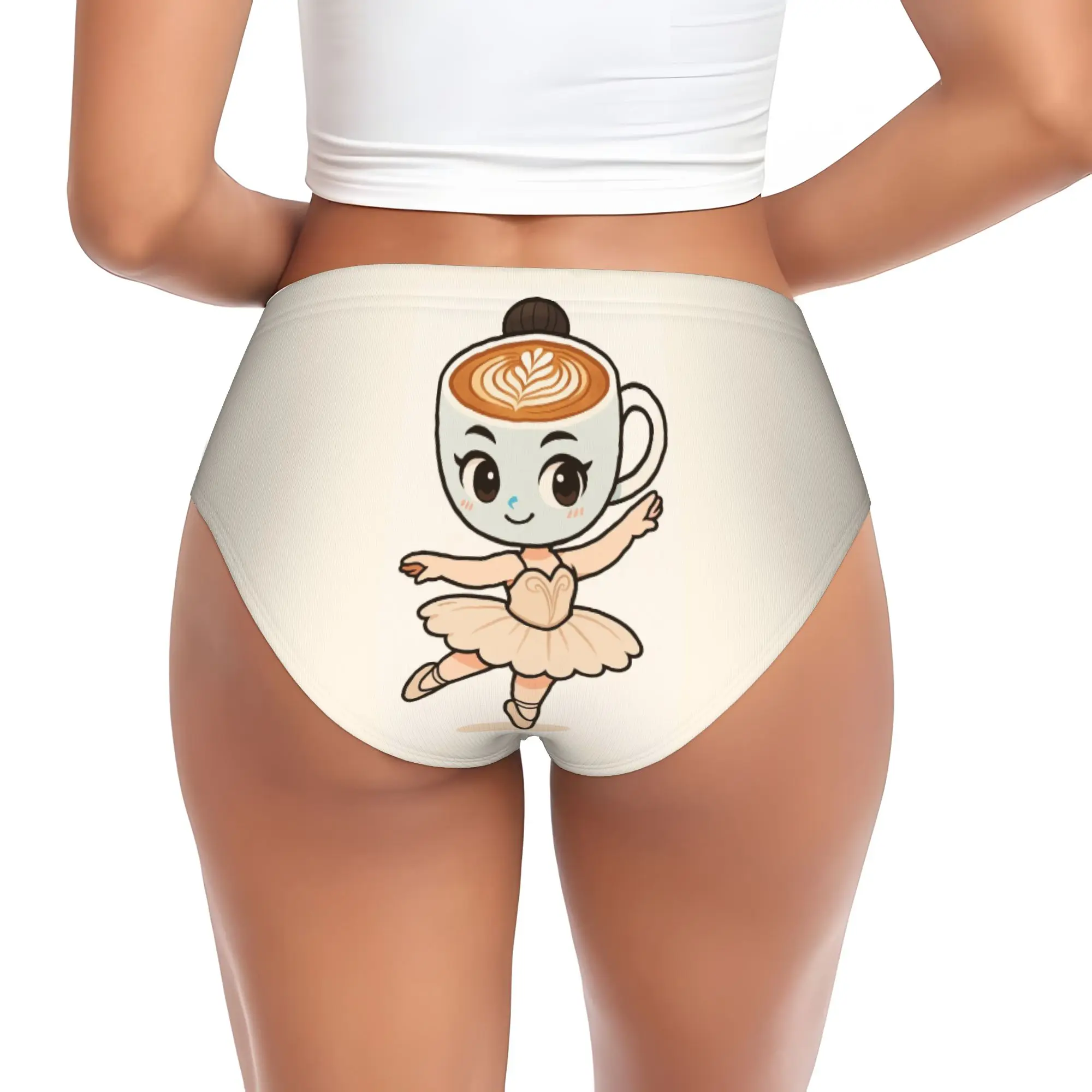 Custom Italian Brainrot Ballerina Cappuccin Brief Panties Women's Breathable  Underwear
