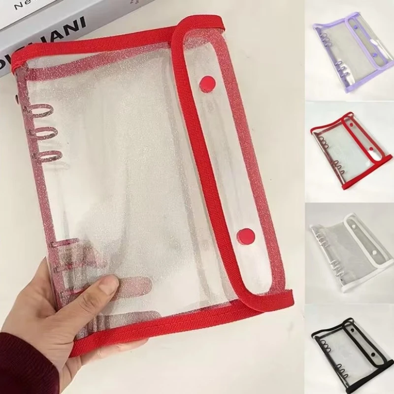 A5 Size Glitter PVC Sticker Album Loose-leaf Notebook with Four Sections Photo Album for Instant Camera Star Collection Album