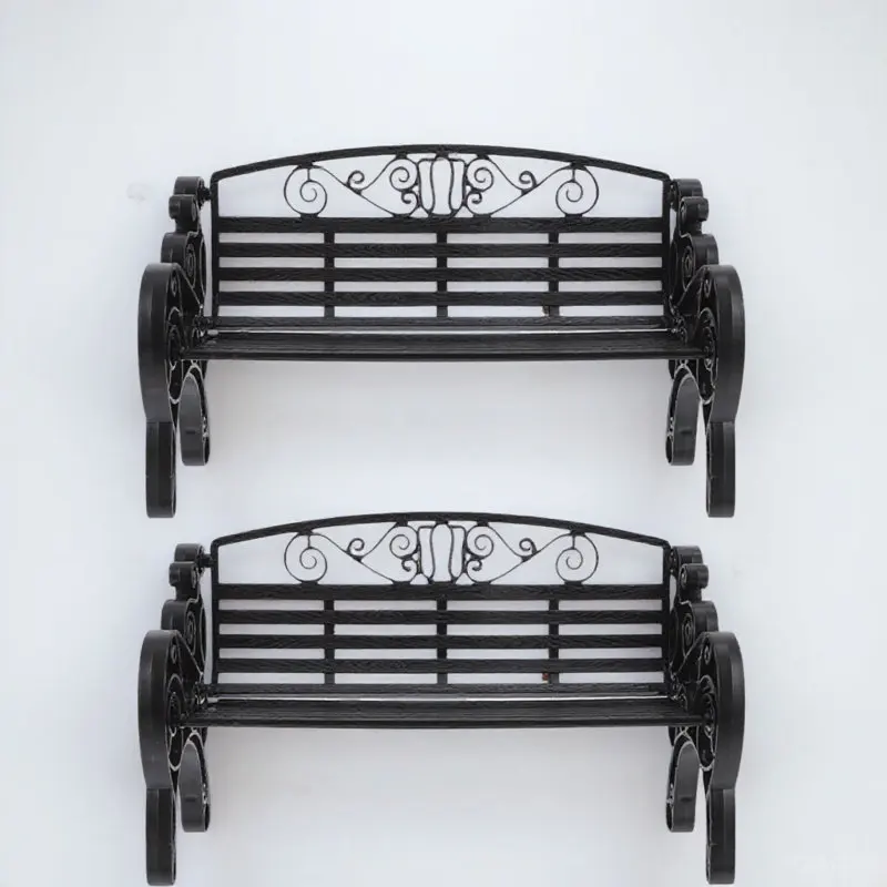 

2Pcs Miniature Bench Elegant European Style Plastic Furniture Decoration for Fairy Garden House Crafting Accessories