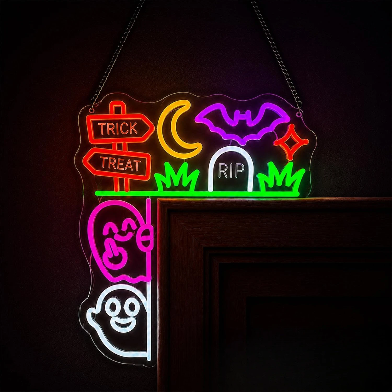 Home Decor Lighting Tricks - Trick Or Treat Neon Tabela USB