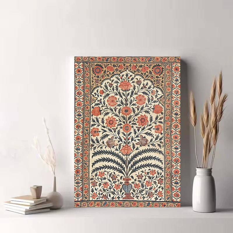 خمر نافذة المسجد الإسلامي العمارة قماش اللوحة مسلم ملصق جدار الفن يطبع صورة لغرفة المعيشة ديكور المنزل هدية