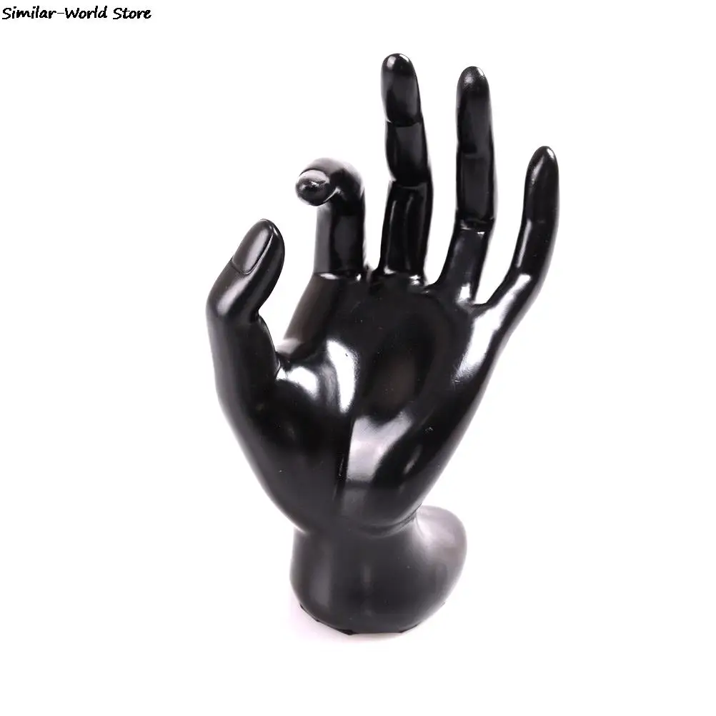 Novelty Black Velvet Ring Bracelet Necklace Chain Watch Display Holder Stand Lady Mannequin Ok Shaped Stand Hand 11*17cm