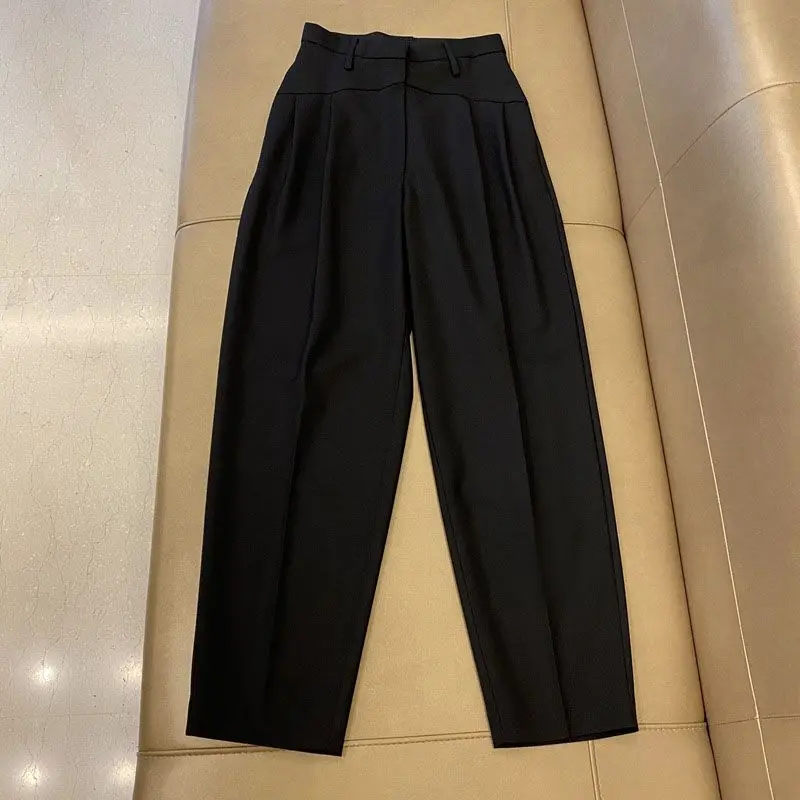 

Suit Pants for Women Spring and Autumn Summer Straight Slimming Draping New Pants Casual Smoke Tube Harem Radish Pants