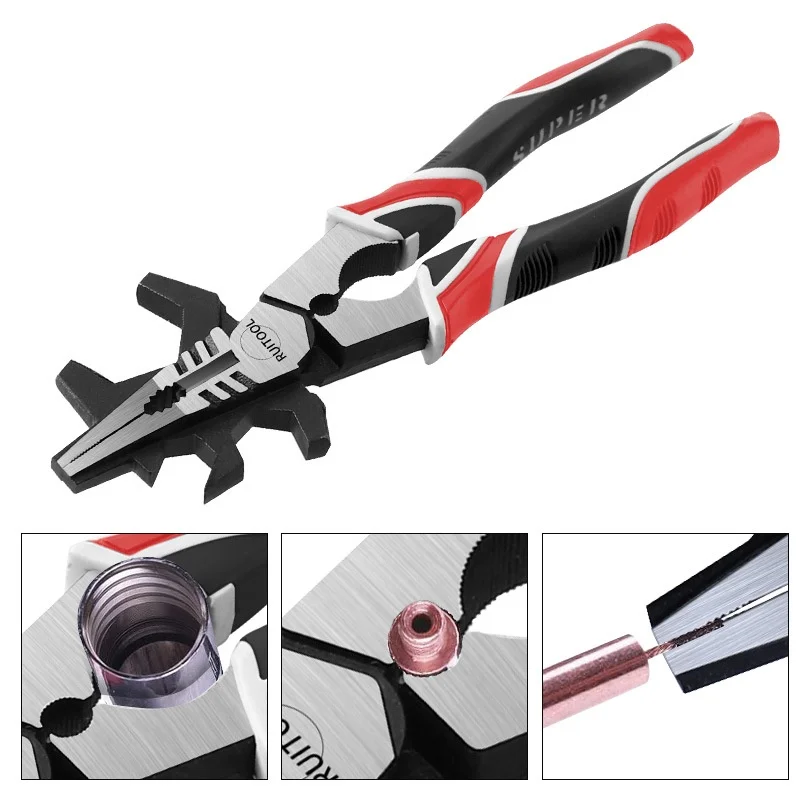 JUSTINLAU 1PC 8inch Multifunctional Welding Pliers Gas Shielded Welding Pliers Manual Tools  Special Tools for Electric Welders