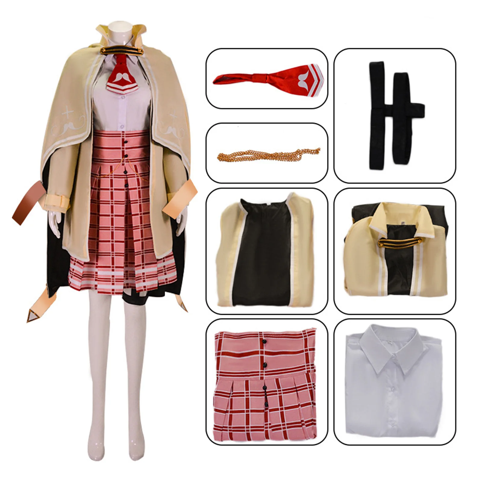 

Hot Game Vtuber Hololive Watson Amelia Cosplay Costume Lovely School Uniform Activity Party Halloween Summer Clothing Custom