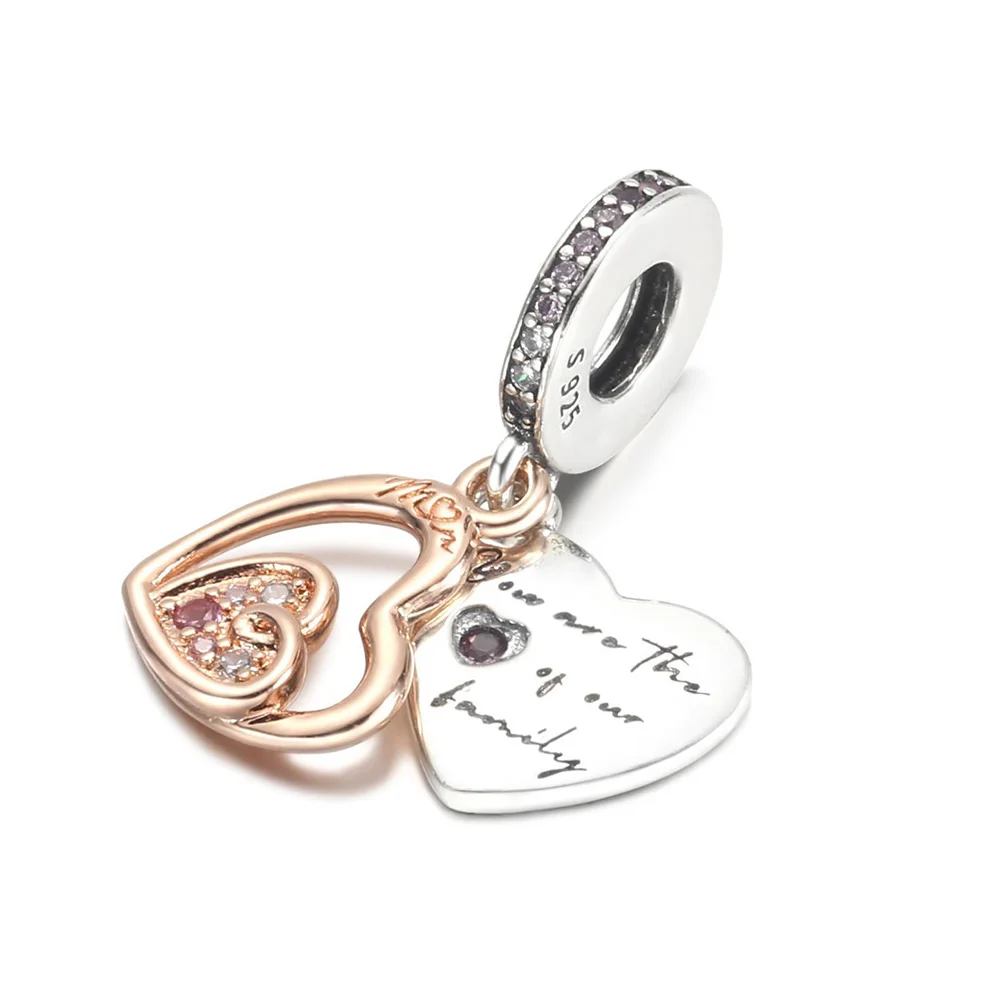 925 Sterling Silver Bead Spanish Flamenco Guitar Shoe Fan Triple Dangle Charm Fit Fashion Women Bracelet Bangle Gift DIY Jewelry 5
