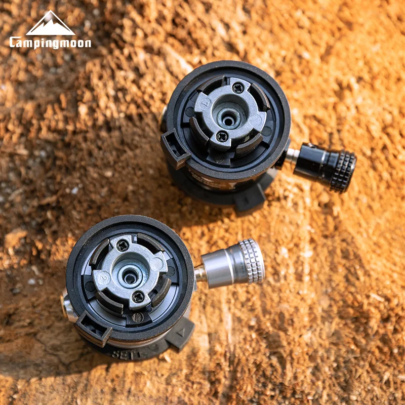 

Газовая канистра для кемпинга, заправочный клапан CAMPINGMOON, алюминиевый сплав, прочный быстроустанавливающийся клапан сброса давления, аксессуар для плиты