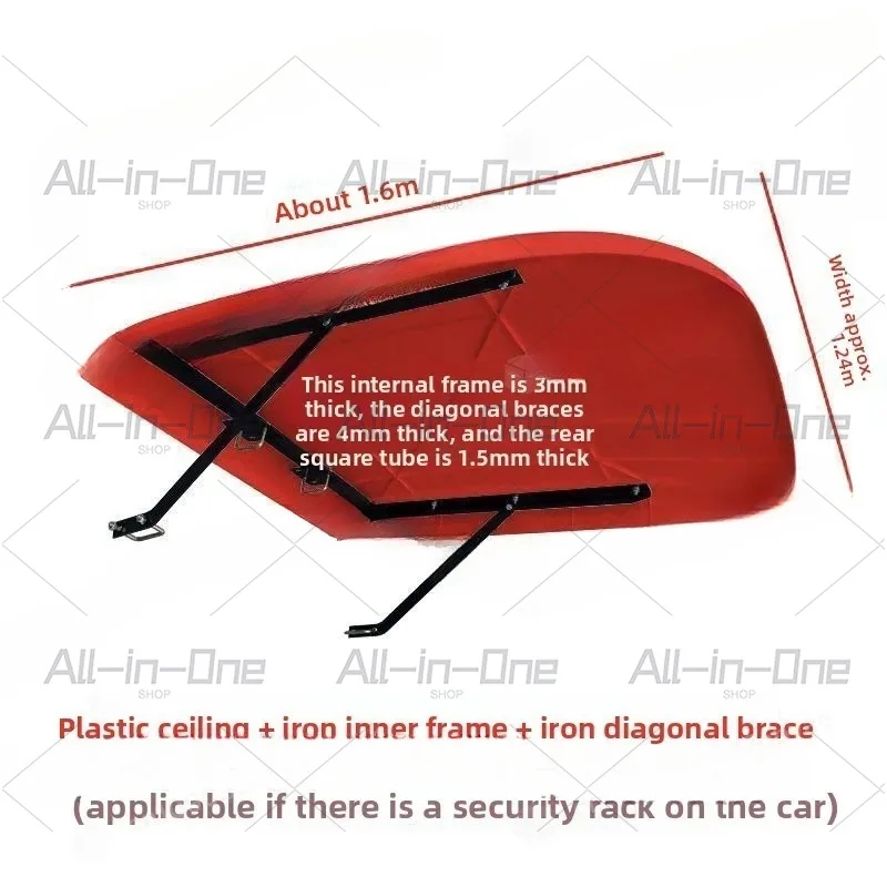 Tractor with bracket awning ceiling canopy wind