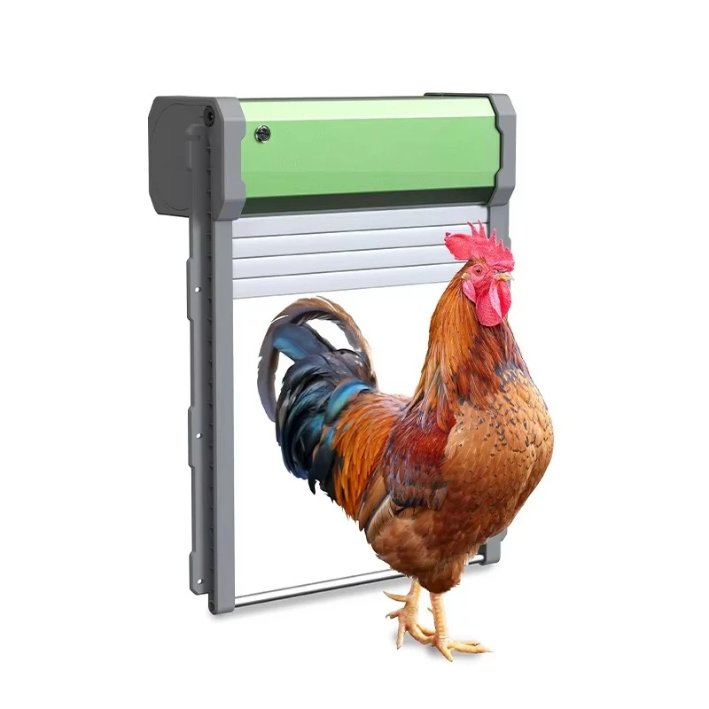 Aluminum Solar-Powered Chicken Cage Door Sensor Solar Powered Automatic Chicken Coop Door