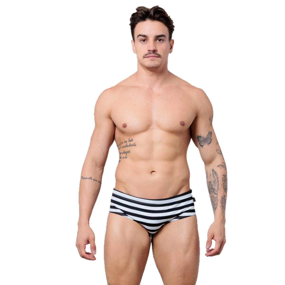 Slim Black Nautical Sunga-JWilas Beachwear
