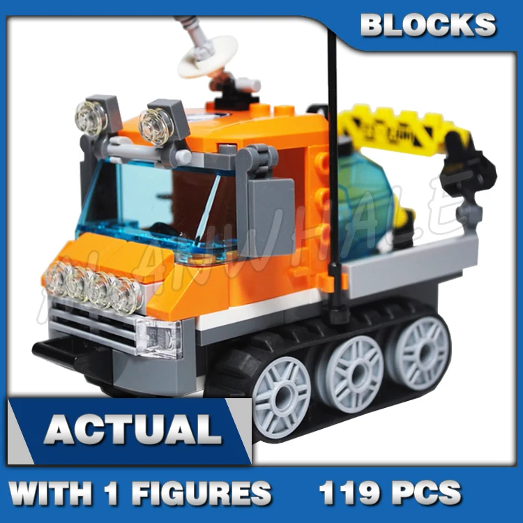 

119 шт., городской арктический ледяной гусеничный вращающийся кран, подъемный крючок, кристалл 10438, строительные блоки, игрушки, совместимые с моделью