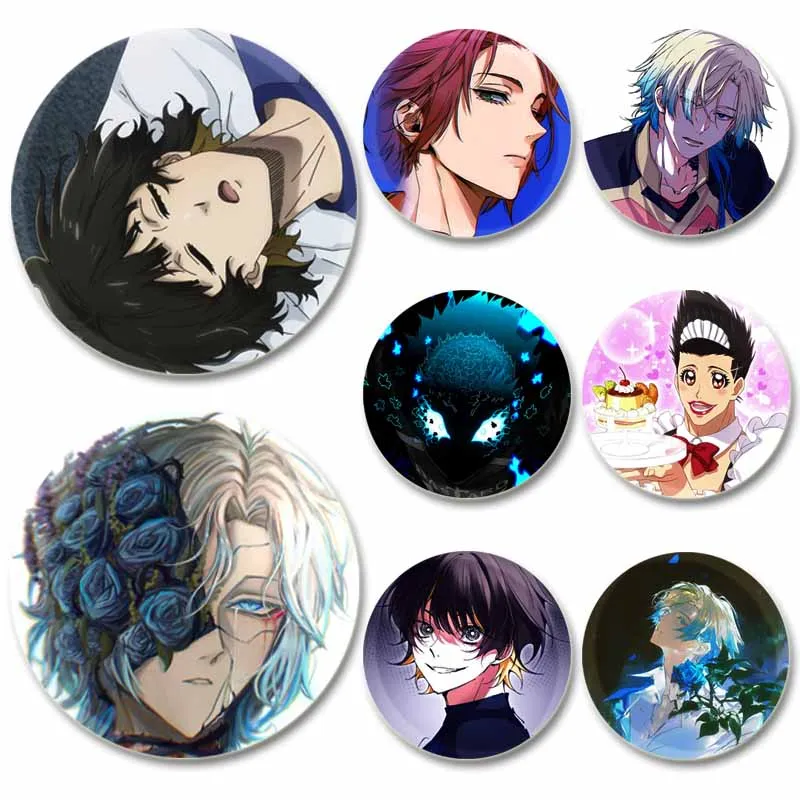 Anime Blue Lock Brooch Pin Cosplay  Isagi Yoichi Bachira Meguru Handmade Badge Brooches Backpack Decor Accessories Jewelry Gift