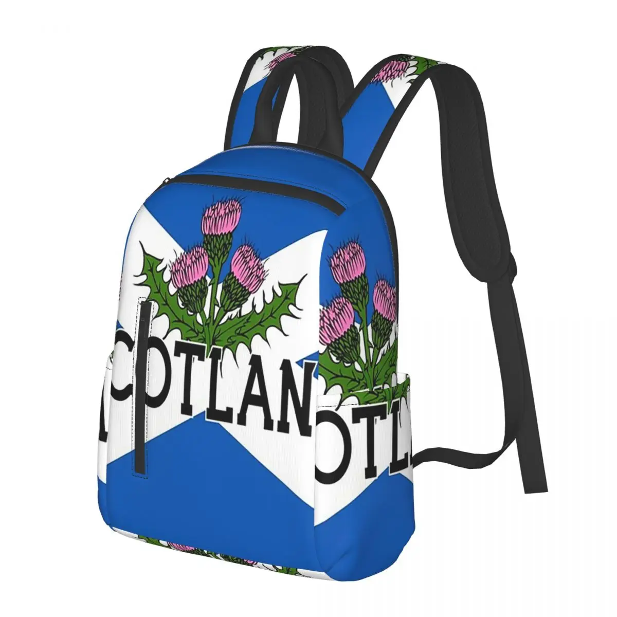 Scottish St Andrews Cross And Thistle, Scottish Pride Student Backpack School Bag Hiking Travel Daypack for Men Women Bookbag